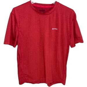 Men's Marmot Athletic Shirt Size Large Red Summer Hiking